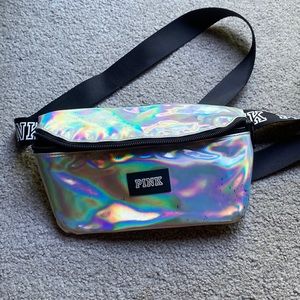 PINK metallic fanny pack